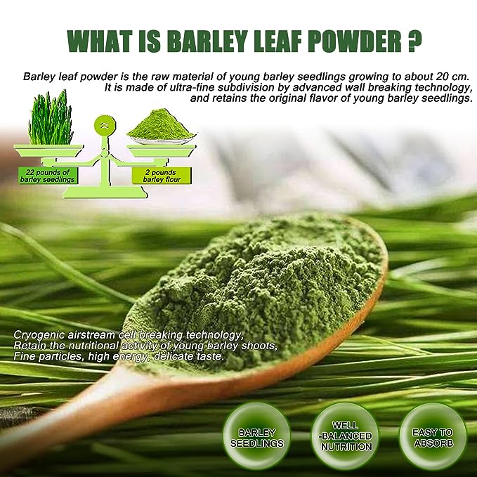 Organic Wheat Grass Powder 250g, Wheatgrass Powder for Immunity Support and Whole Food Supplement, Rich in Fibers, Vitamins Secondary image