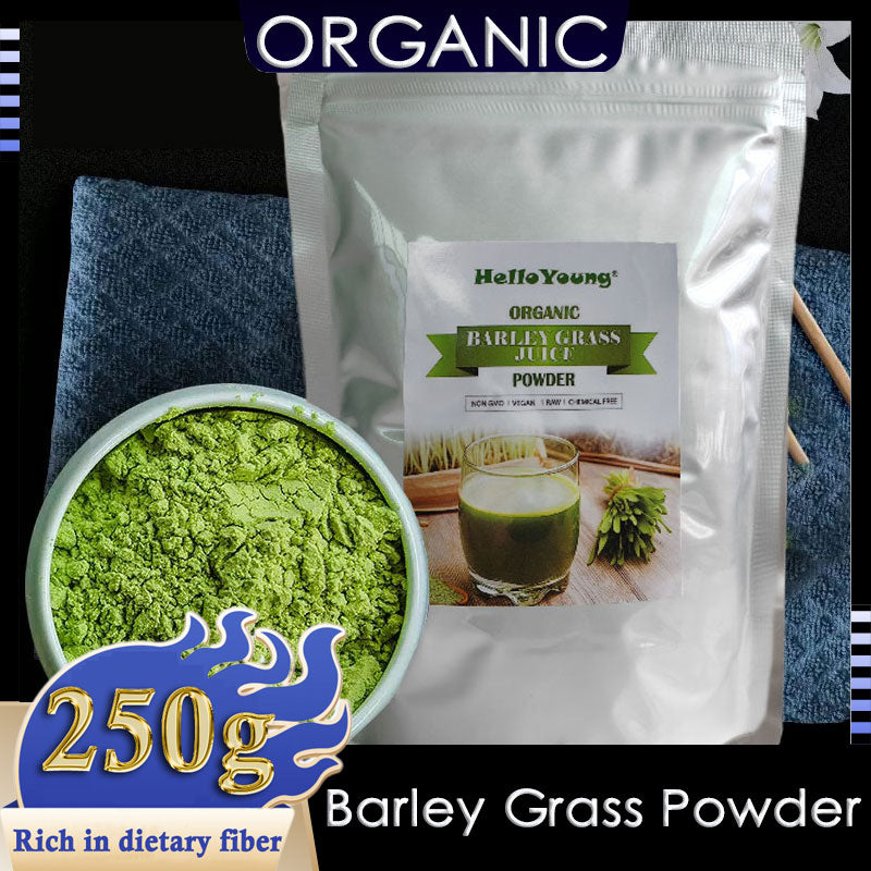 Imported Unsweetened Premium Organic Barley Grass Powder 250g 100% Pure&Natural Nutritionally Complete Mix into Smoothie or Juice Main image