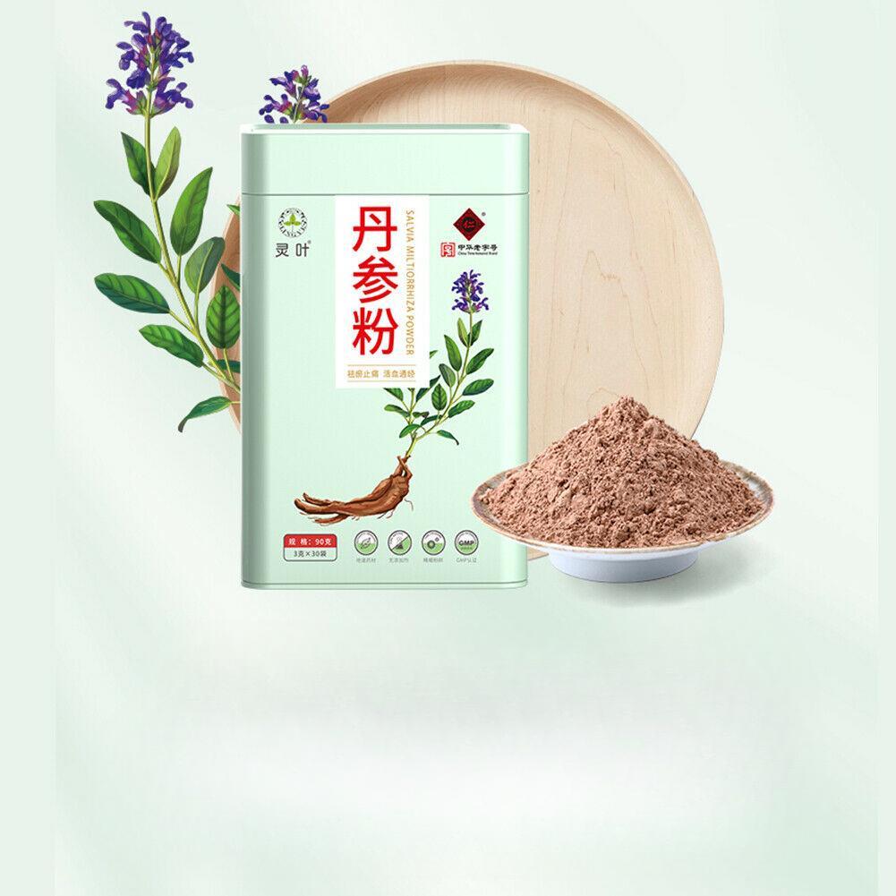 CIFbuy Salvia Miltiorrhiza Powder Health Enhancing Herbal Tea Soup and Mask 100% Pure Natural Salvia Power Herbal Tea 3g*30bag