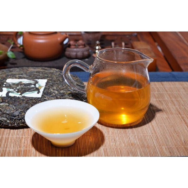 CIFbuy 357g Yunnan Pu'er Raw Tea Cake Man Song Tea Cake