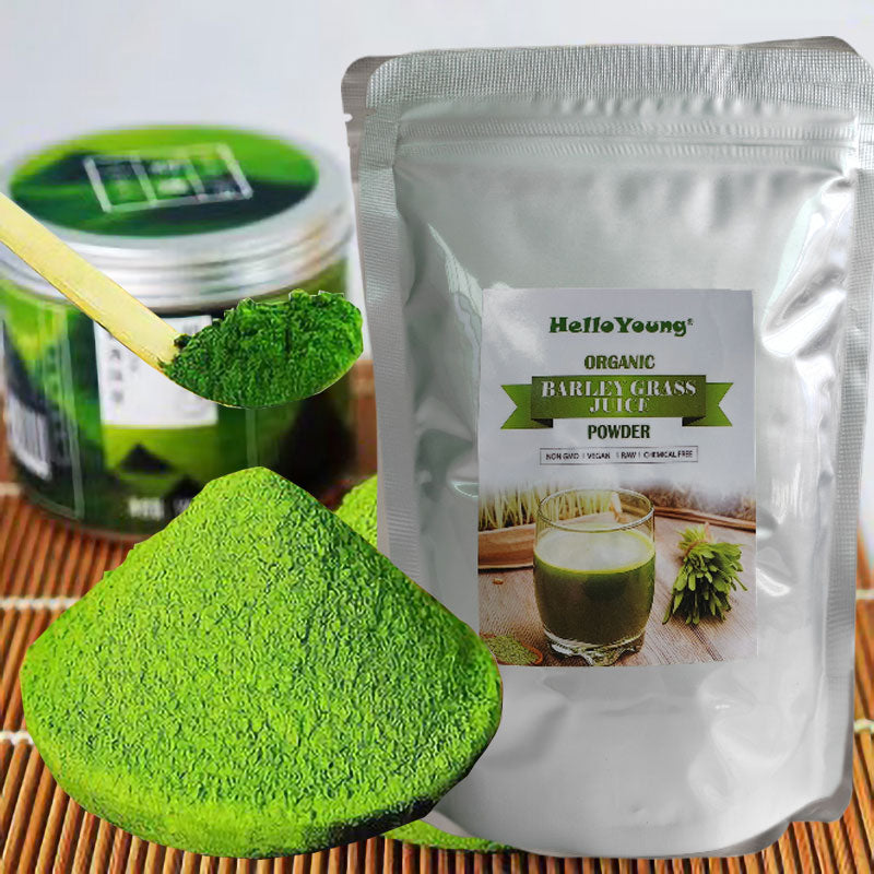 HelloYoung Barley Grass Juice Powder 100% ORGANIC Certified Pure