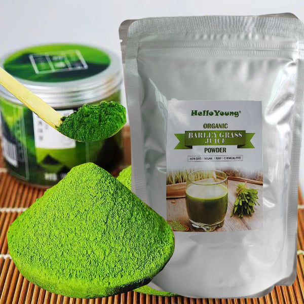 HelloYoung Barley Grass Juice Powder 100% ORGANIC Certified Pure