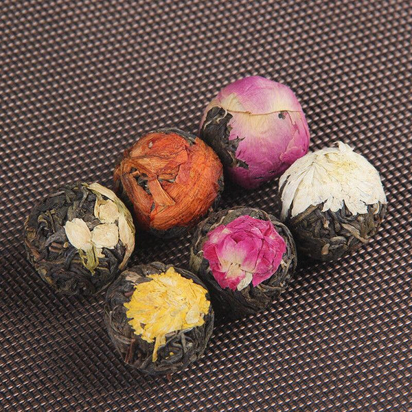 CIFbuy Yunnan Raw Pu'er Scented Tea 120g (18pcs) Dragon Ball Gift Box Jasmine 6 Flavor