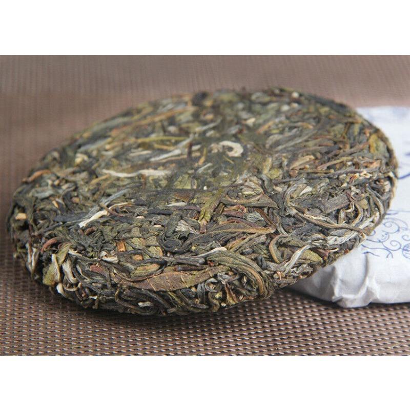 CIFbuy 100g Yunnan Menghai He Kai Sun Green Pu-erh Raw Tea Cake Seven Seed Cake Tea