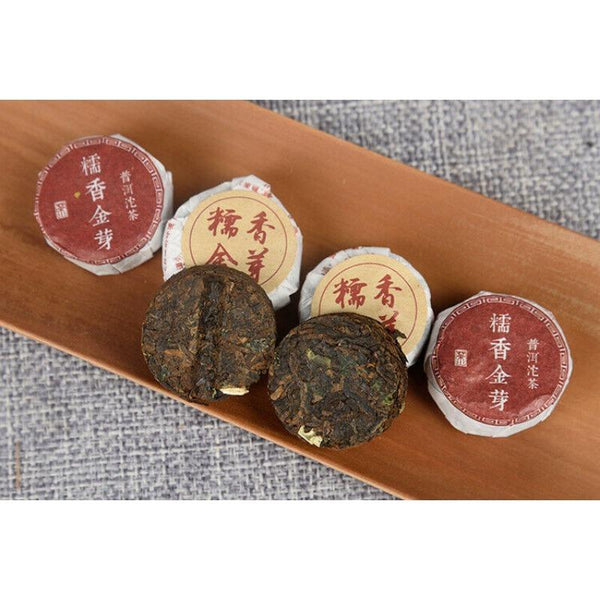 CIFbuy 500g Yunnan Puerh Tea Glutinous Rice Tuo Tea Menghai Golden Bud Mini Tuo Tea