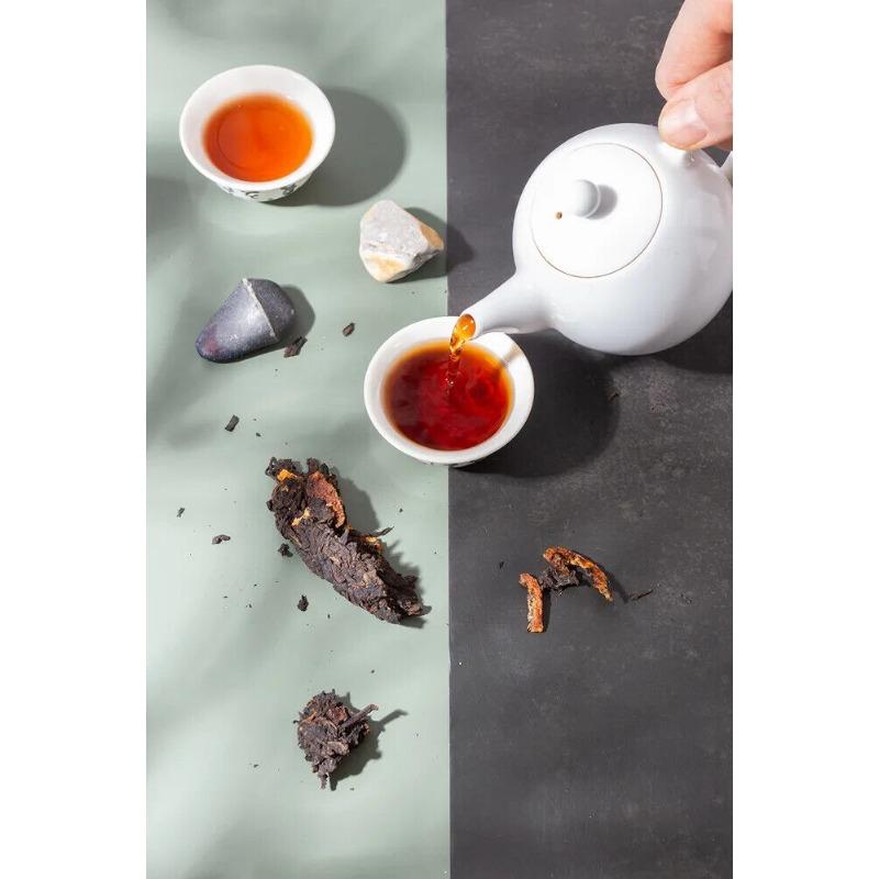 CIFbuy Tangerine Peel Puerh Tea Gu Yi Dried Orange Peel Pu-erh Ripe Pu'er Tea 357g