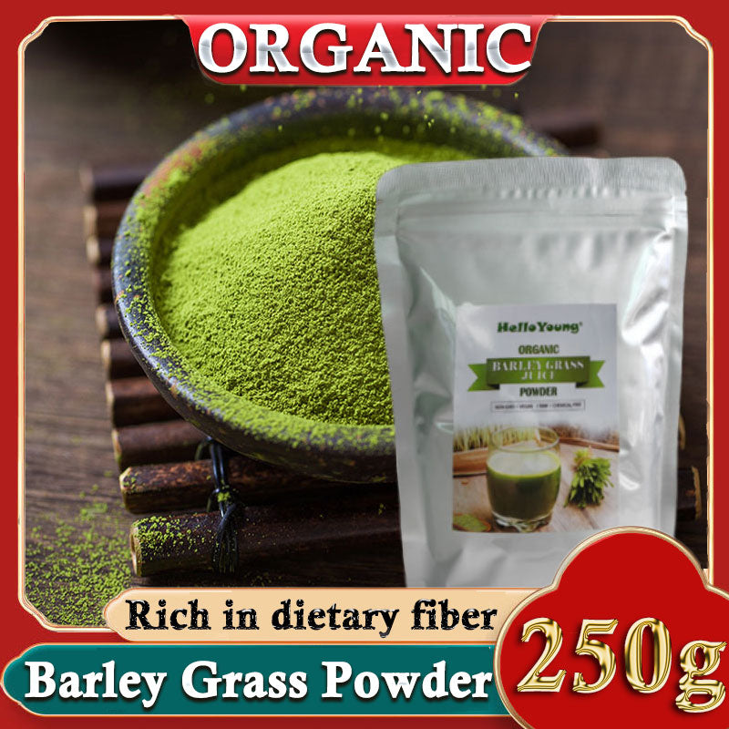 Organic Barley Grass Powder 250g, Green Superfood for Smoothie, Shakes and Salads 100% Natural Pure Barley Grass Low Sugar Body Detoxification and Weight Loss Barley Health Matcha Beverage