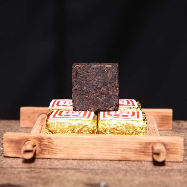 CIFbuy 1Pc/Cup Bulk Ripe Puerh Tea Mini Brick Tea Bohai Square Puer Tea Yunnan 50g-500g