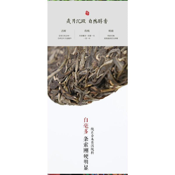 CIFbuy Plum Turnip Ancient Tree Puerh Tea Cake Aged Old Tree Head Spring Tea 357g