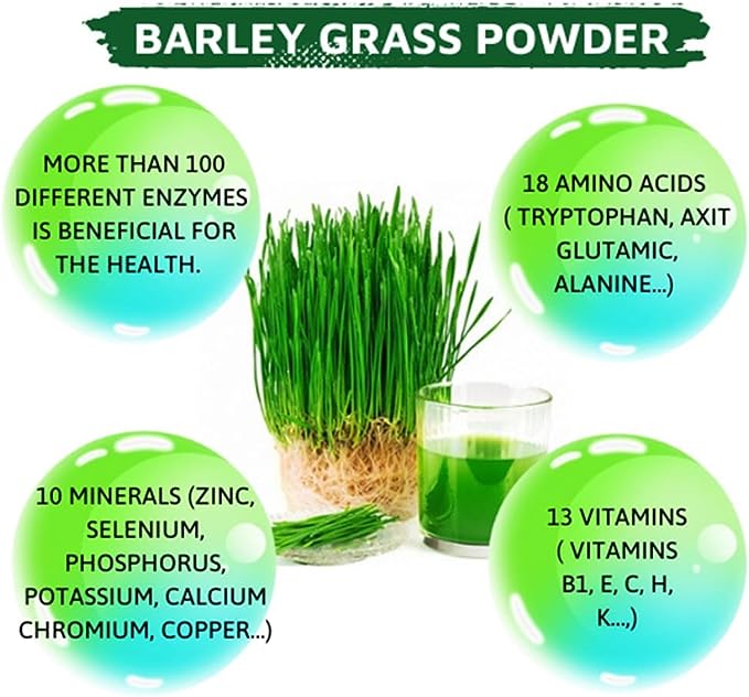 Barley Grass Powder 100% Pure & Organic Organic Barley Grass Powder Pure Organic Barley for Women and Men 250g Nutritionally Complete I Mix into Smoothie or Juice