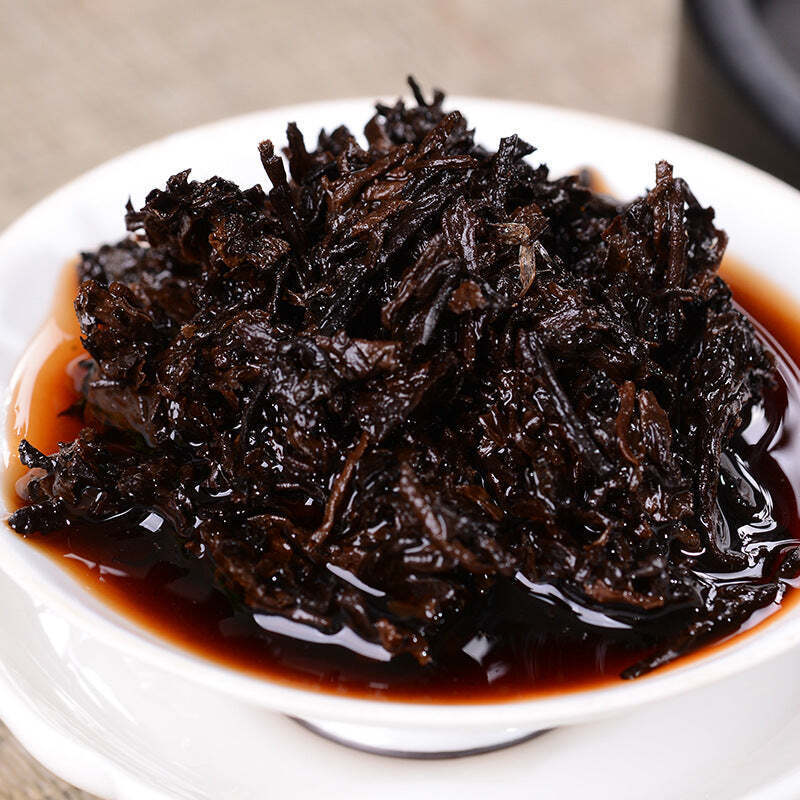 CIFbuy 357g Yiwu Golden Buds Puerh Ripe Tea Cake Yunnan Ancient Tree Cooked Pu-erh Tea