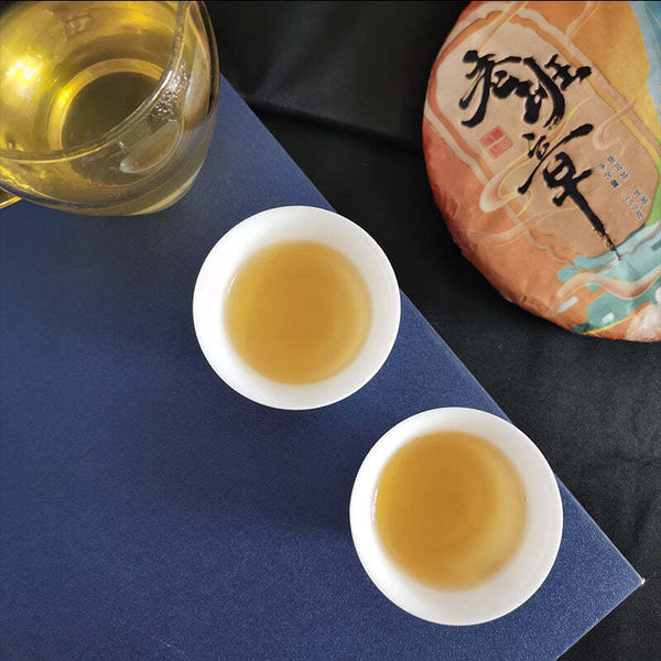 CIFbuy 357g Yunnan Pu-erh Tea Laobanzhang Puerh Raw Tea Cake Chinese Pu'er Green Tea
