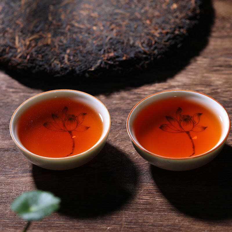 CIFbuy 357g Yunnan Ripe Puerh Tea Cake Kunlu Mountain Pu-erh Cooked Tea Pu'er Black Tea