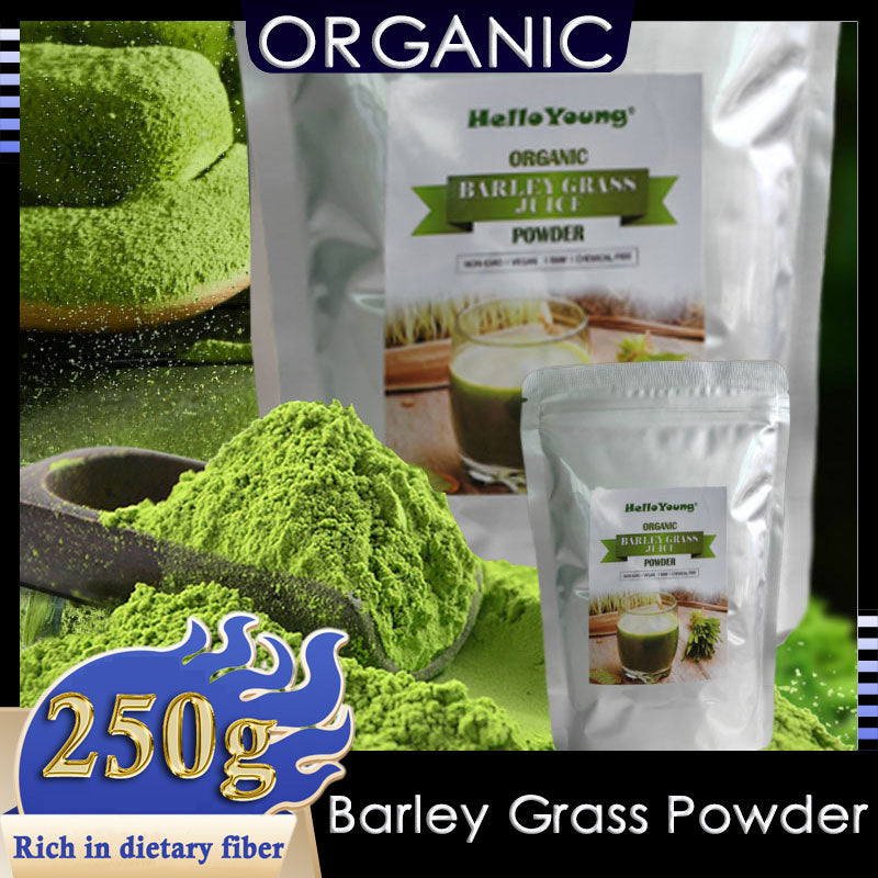 HelloYoung Imported Unsweetened Premium Organic Barley Grass Antioxidant-Rich, Energy Booster Organic Grass Powder Main image