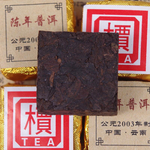 CIFbuy 500g Chenxiang Pu'er Small Golden Brick Mini Ripe Tuocha Catalpa Square Brick