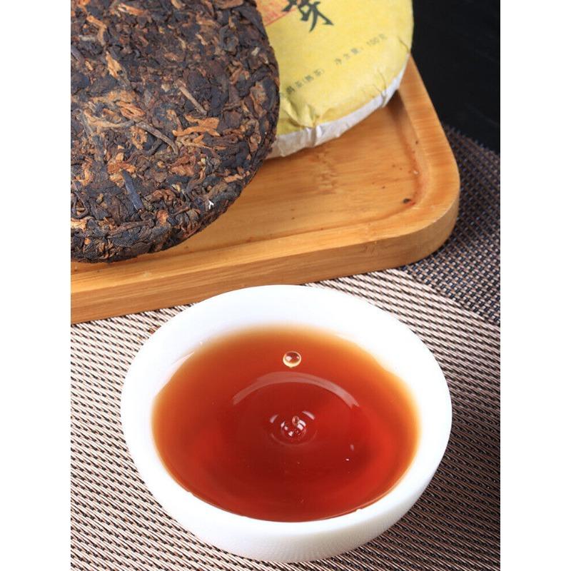 CIFbuy 100g Banzhang Golden Bud Puerh Ripe Tea Cake Aged Ripe Yunnan Puerh Tea Leaves