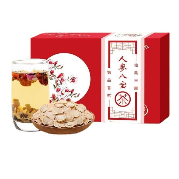 CIFbuy 120g Ginseng & Herbal Tea Blend with Red Dates, Hawthorn, Wolfberry