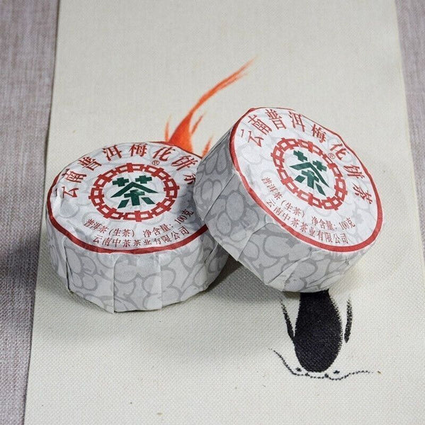 CIFbuy Chinese Tea 2019 Plum Blossom Cake Pu'er Raw Tea Cake 100g Yunnan Pu'er Tea