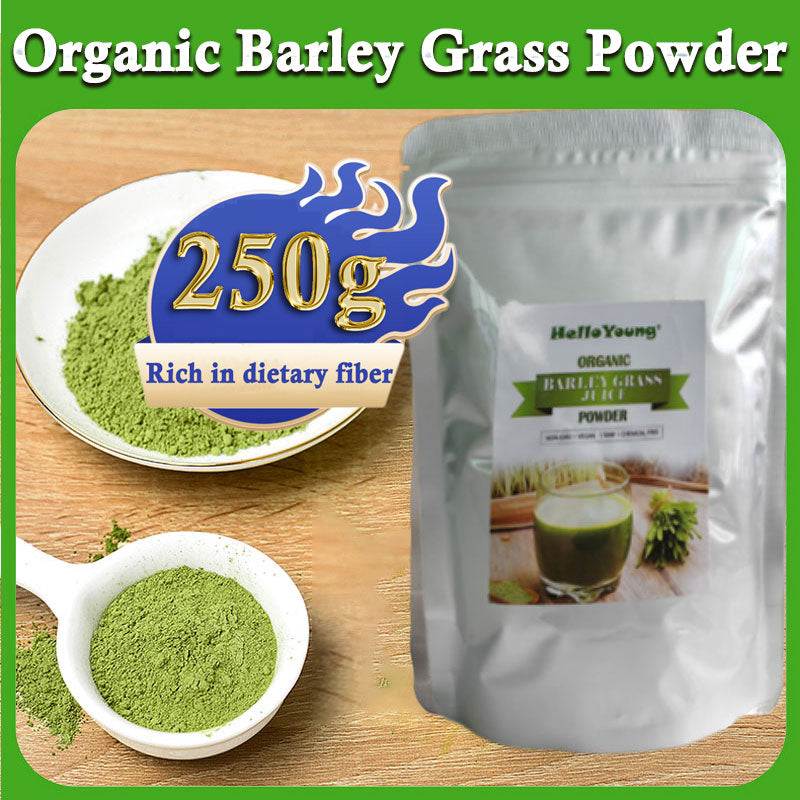 Unsweetened Premium Organic Barley Grass Powder 250g Antioxidant-Rich, Energy Booster Organic Grass Powder