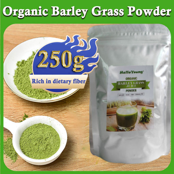 Unsweetened Premium Organic Barley Grass Powder 250g Antioxidant-Rich, Energy Booster Organic Grass Powder