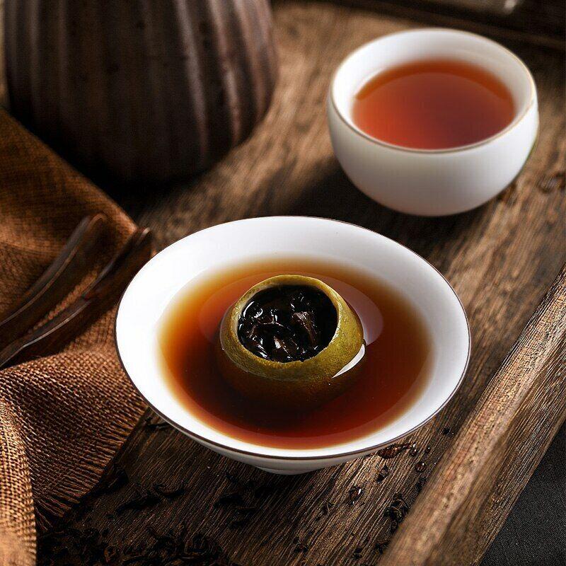 CIFbuy 2020 Shu Puer Dried Orangel Peel Ganpu Ripe Puerh Fruity Aroma Gift Packing 65g