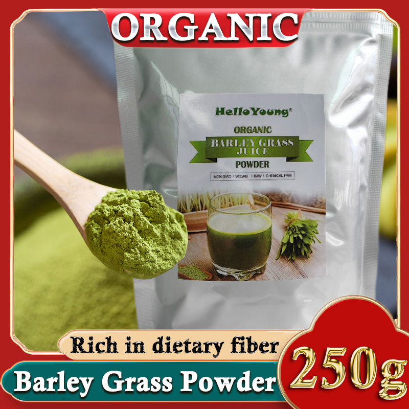 250g Organic Barley Grass Powder Gluten Free Non-GMO Superfood Vegan Rich in Fibers, Vitamins, Minerals, Raw Organic Perfect Food Green Superfood Main image