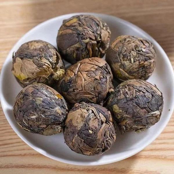 CIFbuy 500g FuDing Ball-shaped Aged Shou Mei Longevity Eyebrow Handmade pearl White Tea