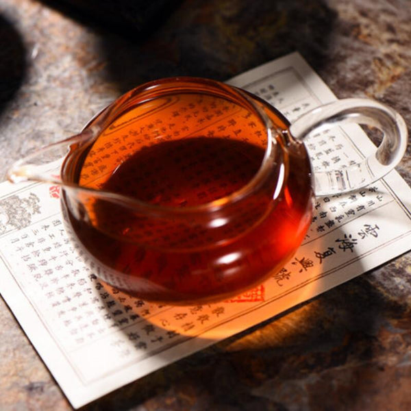 CIFbuy 357g Yellow Seal Puerh Cooked Tea Cake Weight Management Wellness Drink