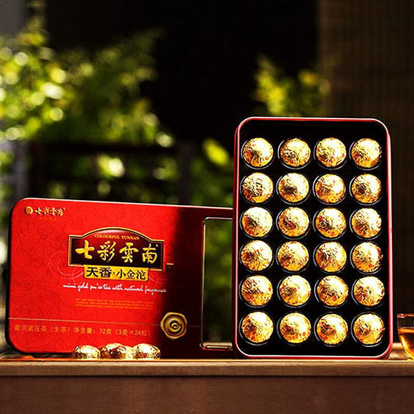 CIFbuy Colourful Yunnan 3g*24 Capsules Mini Tuocha Raw Puer Tea Yunnan Pu-erh Tea 72g