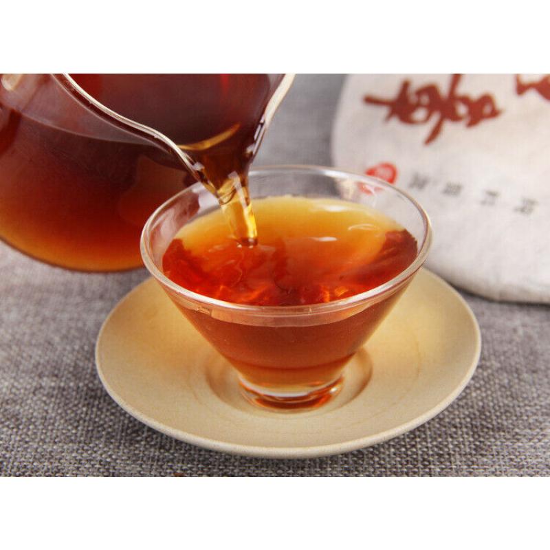 CIFbuy Pu'er Tea Ancient Tree Pu'er Tea Ripe Tea Cake 357g Black Tea Yunnan Pu'er Tea