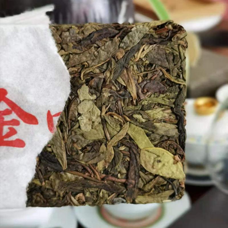 CIFbuy Golden Brick Ancient Tree Golden Leaf Pinghe Ancient Tree Tea Pu-erh Tea Raw Pu