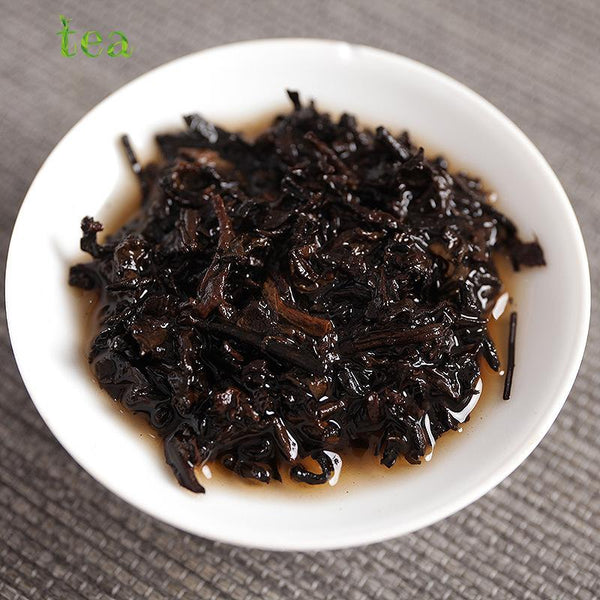 CIFbuy Yunnan Puer Tea 2018 Menghai Ripe Tea 100g Old Puer Ripe Cake Big Tree Old Tree Ripe Tea