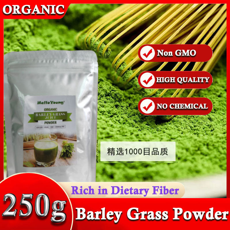 Barley Grass Powder 100% Pure & Organic Organic Barley Grass Powder Pure Organic Barley for Women and Men 250g for lowering cholesterol, beautiful skin, healthy slimming drink Main image