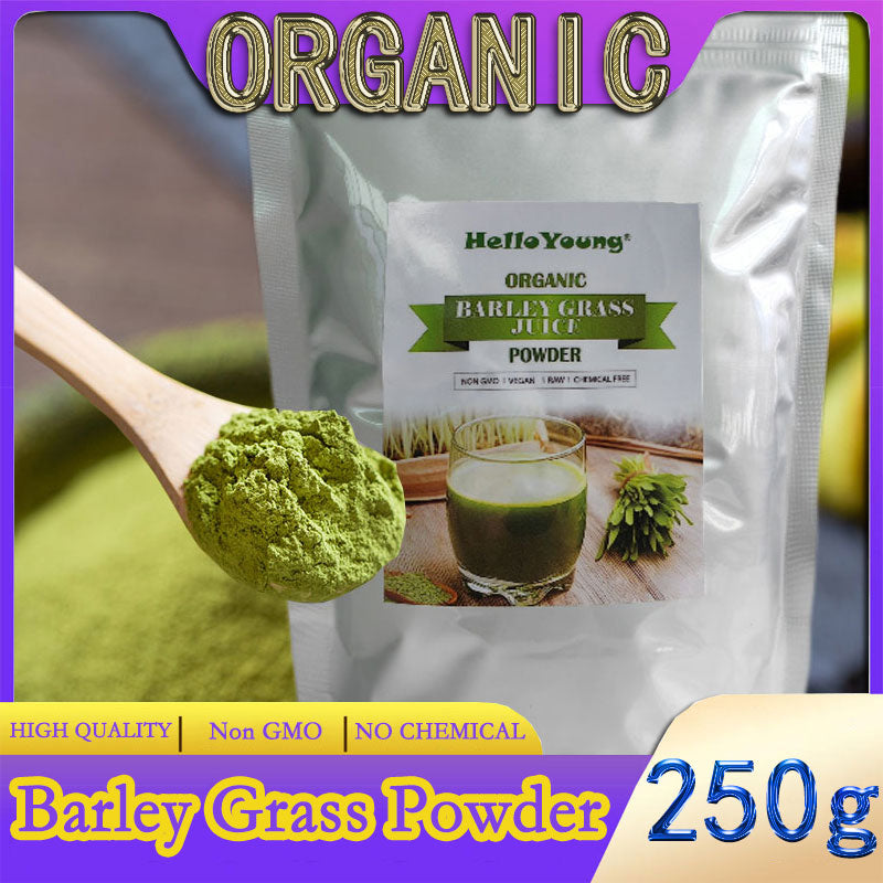 Barley grass official store Organic Barley Grass Powder original 250g  Chlorophyll & Trace Minerals No Maltodextrin & Sugar Main image