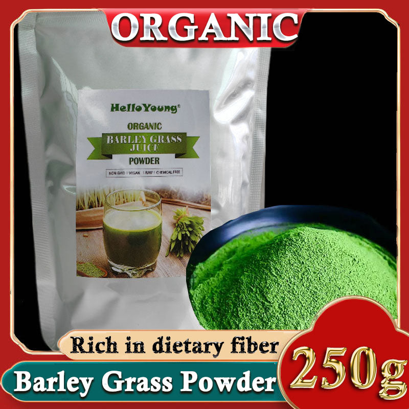250g Organic Barley Grass Powder Gluten Free Non-GMO Superfood Vegan Good Source of Fiber, Protein. Great for Juices, Smoothies, Shakes, Yogurts Main image