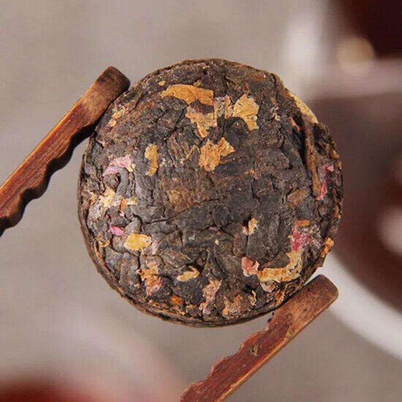 CIFbuyYunnan Flower Tea 500g Peony Flavor Shu Puer Mini Tuo Cha Fermented Pu Er Tea
