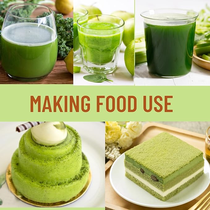 Barley Grass Powder Original 100% Pure And Organic Green Tea Barley Grass Powdered Drink 100% Organic Barley Low Carb Diabetic Friendly e for weight loss Secondary image
