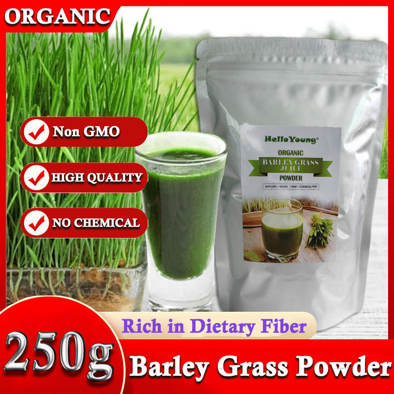 Barley grass official store Organic Barley Grass Powder original 250g Nutritionally Complete I Mix into Smoothie or Juice Main image