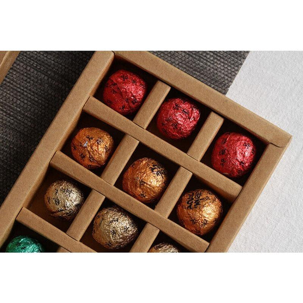 CIFbuy 21pcs Yunnan Pu'er Tea Colorful Dragon Pearl Handmade Dragon Pearl Pu'er Raw Tea