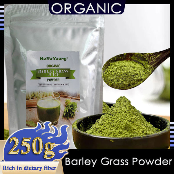 Imported Unsweetened Premium Organic Barley Grass Powder 250g Gluten-Free Soy-Free Vegan & Paleo – Daily Greens Booster