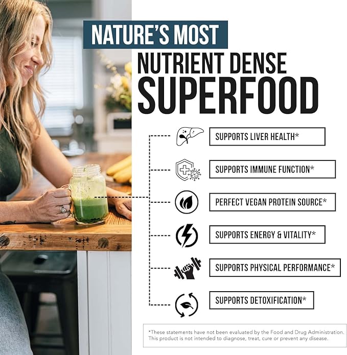 Organic Barley Grass Juice Powder Cold Pressed Rich in Immune Vitamin, Fibers, Minerals, Antioxidants and Protein, Support Immune System and Digestion Secondary image