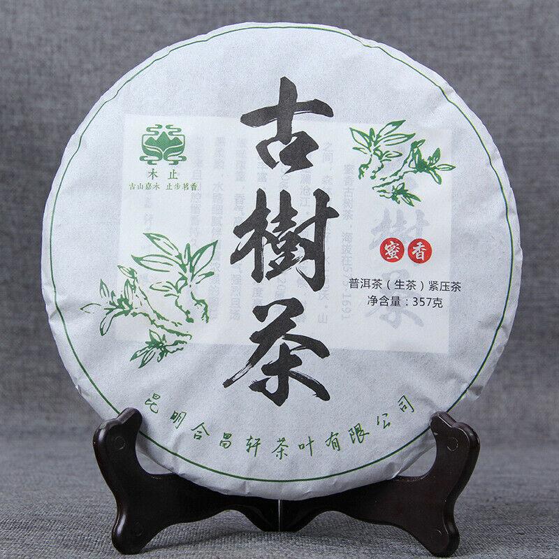 CIFbuy 357g Natural Ancient Tree Raw Puerh Tea Top Yunnan Pu'er Green Tea Cake Gift Tea