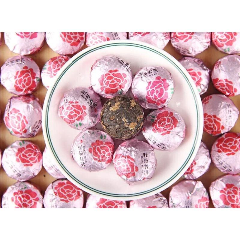 CIFbuyYunnan Flower Tea 500g Peony Flavor Shu Puer Mini Tuo Cha Fermented Pu Er Tea