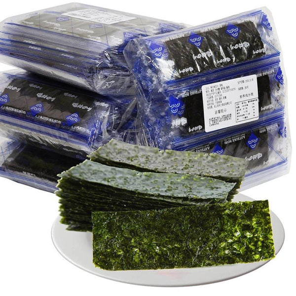 CIFbuy Organic Roasted Seaweed Snack, Natural Sea Salt, 400 Individual Sheets, Healthy Energy Boost