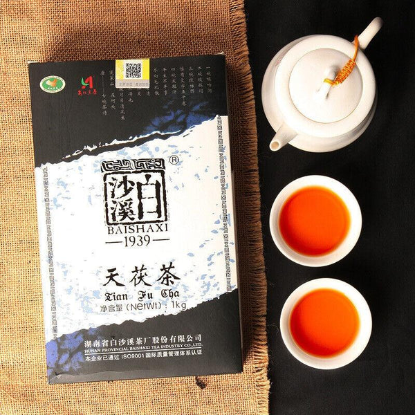 CIFbuy BAI SHA XI Tian Fu Cha Anhua Dark Tea Golden Flowers Fucha Brick Fu Zhuan 1000g