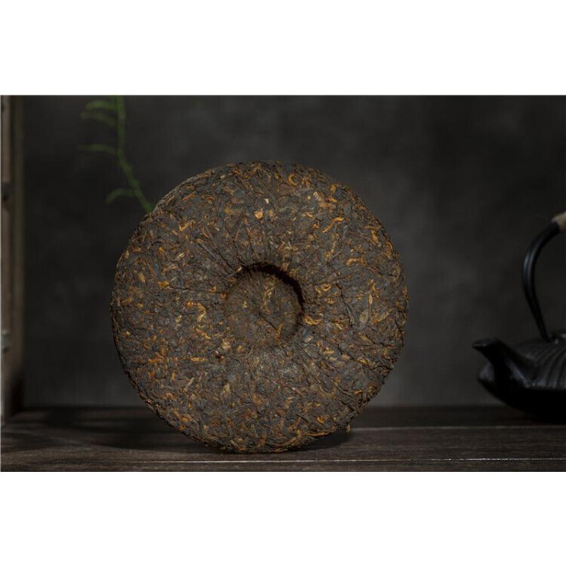 CIFbuy 357g Yunnan Brown Mountain Pu-erh Ripe Tea Ancient Tree Seven Seeds Cake