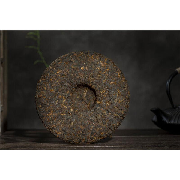 CIFbuy 357g Yunnan Brown Mountain Pu-erh Ripe Tea Ancient Tree Seven Seeds Cake