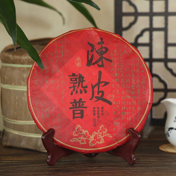 CIFbuy 357g Tangerine Peel Puerh Ripe Tea Cake Orange Peel Pu-erh Cooked Tea Pu'er Tea