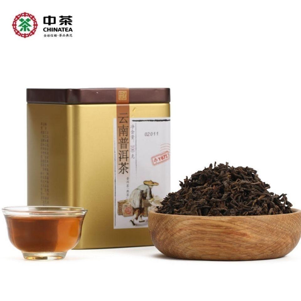 CIFbuy ChinaTea Brand Classic Y671 Yunnan Pu'er Tea Pu-erh Ripe Tea Loose Tea 100g Tin