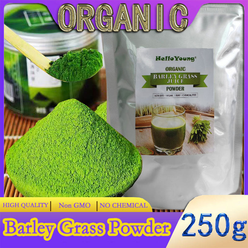 barley powder pure organic Organic Barley Grass Powder original 250g barley grass official store 100% Natural Pure Barley Grass Low Sugar Body Detoxification Main image